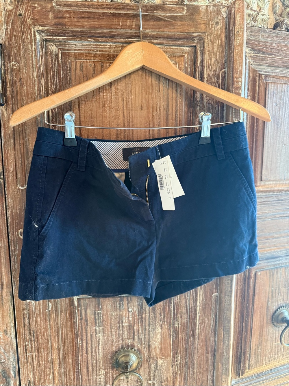 NWT JCrew Women's Navy Cotton Chino Shorts size 2